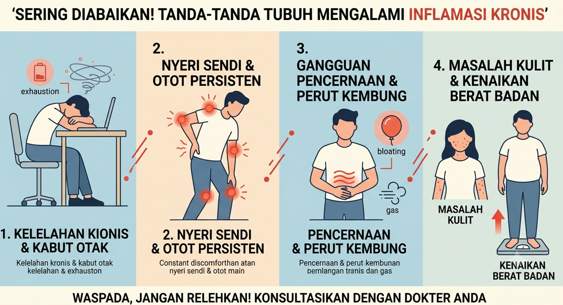 Sering Diabaikan! Ini Tanda-tanda Tubuh Mengalami Inflamasi Kronis